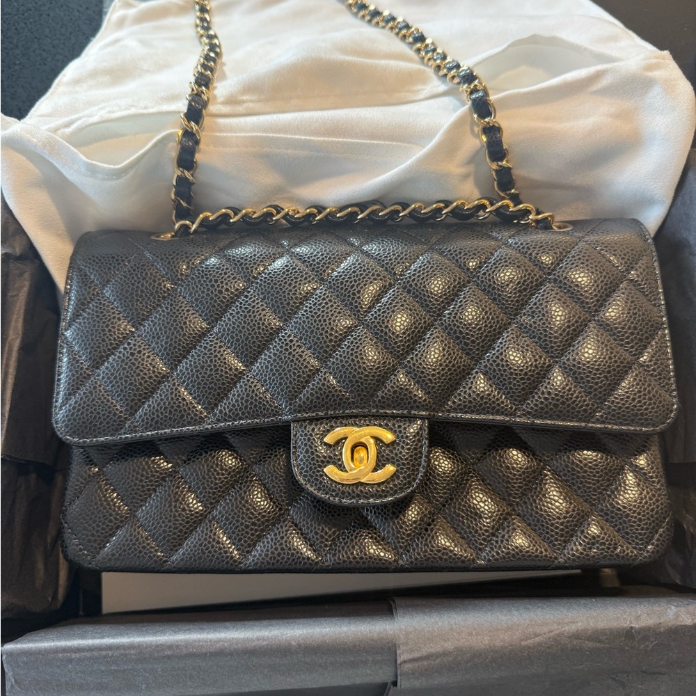 Chanel Medium Jackie Quilted Shoulder Bag with Gold Accents